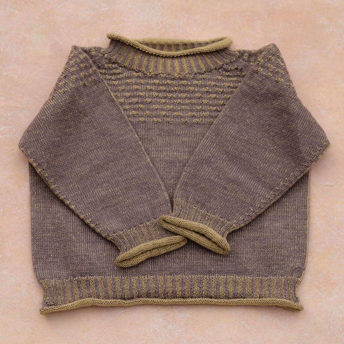 Smocked Baby Jumper - 100% Organic Plant Dyed GOTS Merino Wool (0-3y)