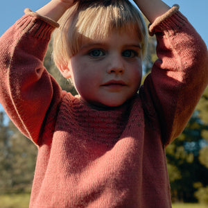 Smocked Baby Jumper - 100% Organic Plant Dyed GOTS Merino Wool (0-3y)