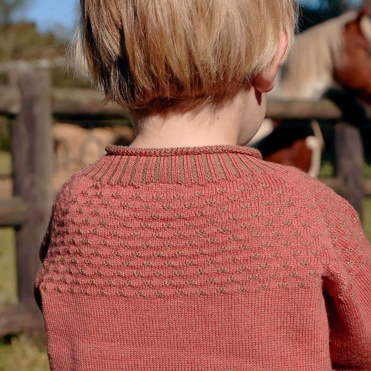 Smocked Baby Jumper - 100% Organic Plant Dyed GOTS Merino Wool (0-3y)