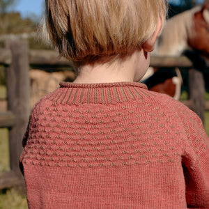 Smocked Baby Jumper - 100% Organic Plant Dyed GOTS Merino Wool (0-3y)