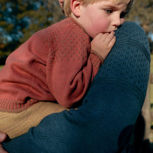 Smocked Baby Jumper - 100% Organic Plant Dyed GOTS Merino Wool (0-3y)