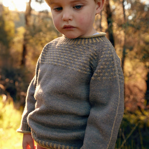 Smocked Baby Jumper - 100% Organic Plant Dyed GOTS Merino Wool (0-3y)