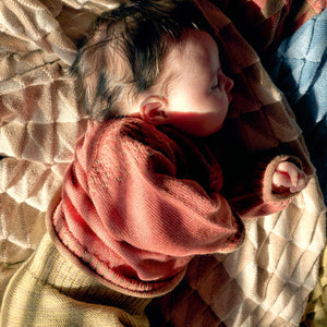 Smocked Baby Jumper - 100% Organic Plant Dyed GOTS Merino Wool (0-3y)