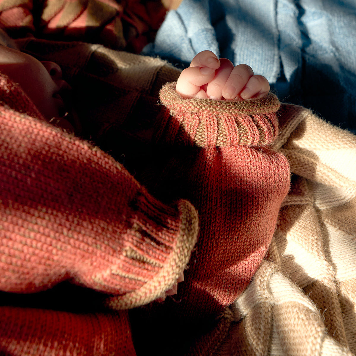 Smocked Baby Jumper - 100% Organic Plant Dyed GOTS Merino Wool (0-3y)