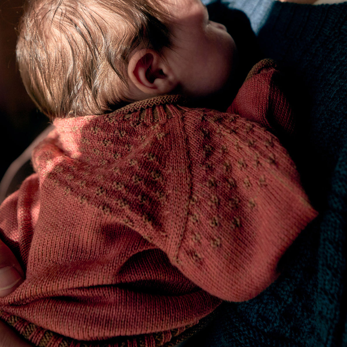 Smocked Baby Jumper - 100% Organic Plant Dyed GOTS Merino Wool (0-3y)