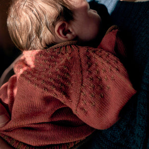 Smocked Baby Jumper - 100% Organic Plant Dyed GOTS Merino Wool (0-3y)
