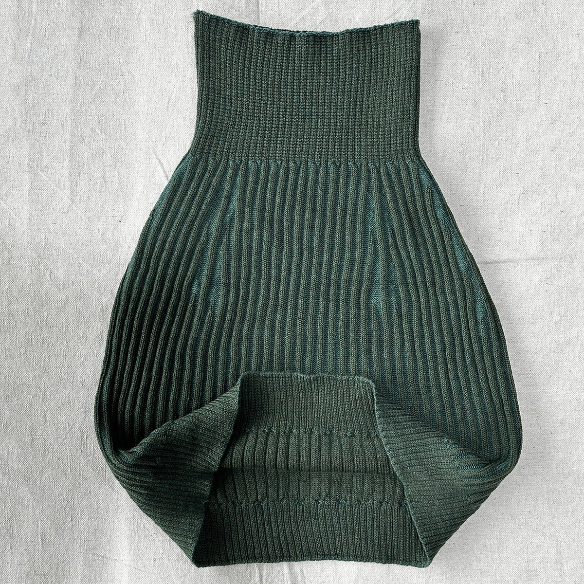 Mia Rib Knit Bellywarmer Skirt - Midi - 100% Extrafine Merino