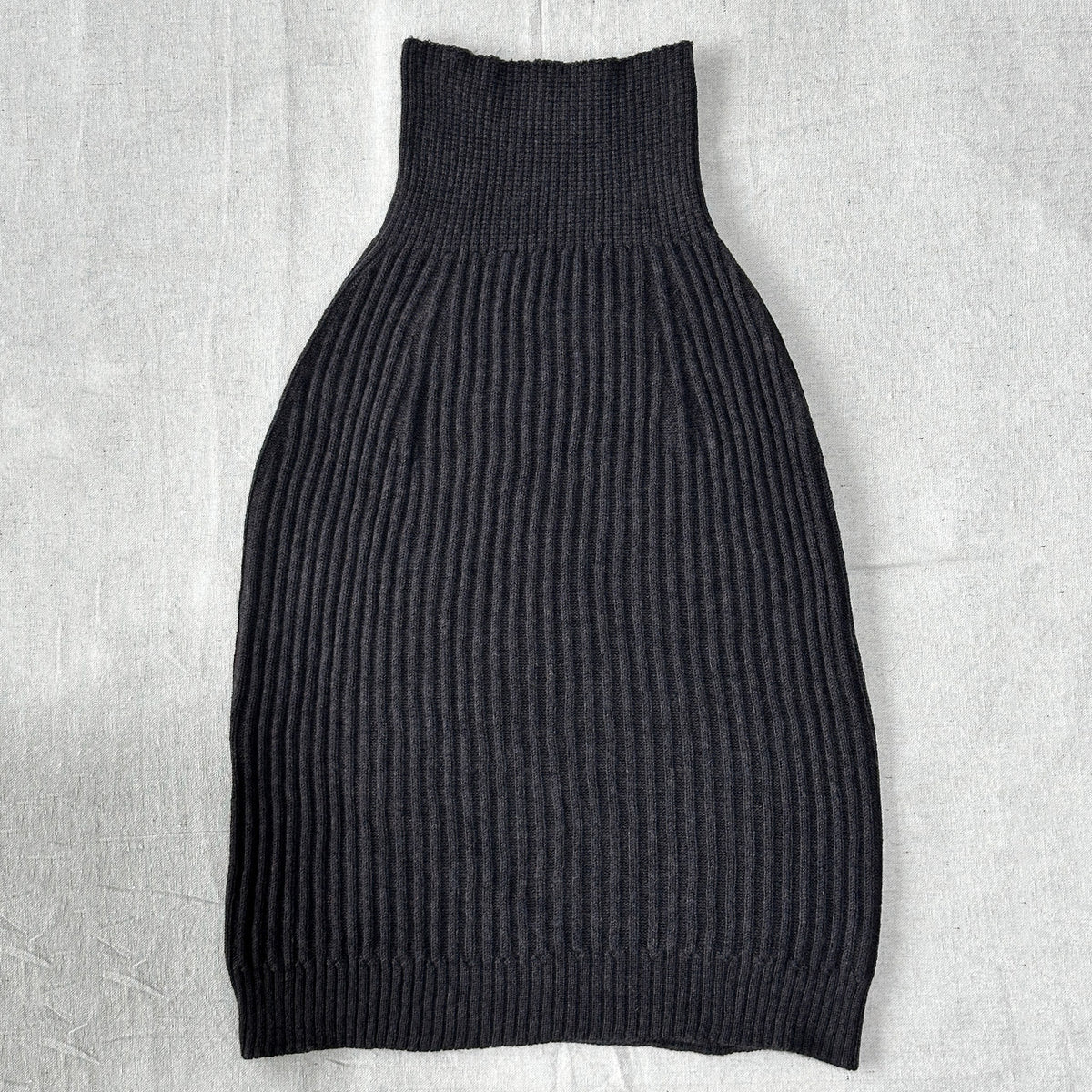 Mia Rib Knit Bellywarmer Skirt - Midi - 100% Extrafine Merino