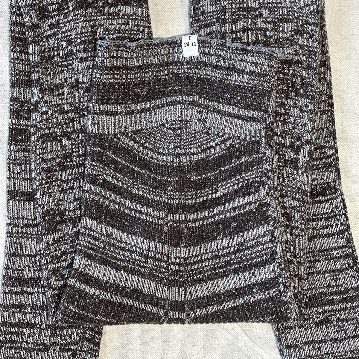 Harry Knitted Rib Leggings - 100% Extra Fine Merino - Charcoal Marl