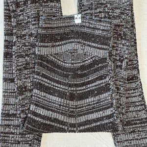 Harry Knitted Rib Leggings - 100% Extra Fine Merino - Charcoal Marl