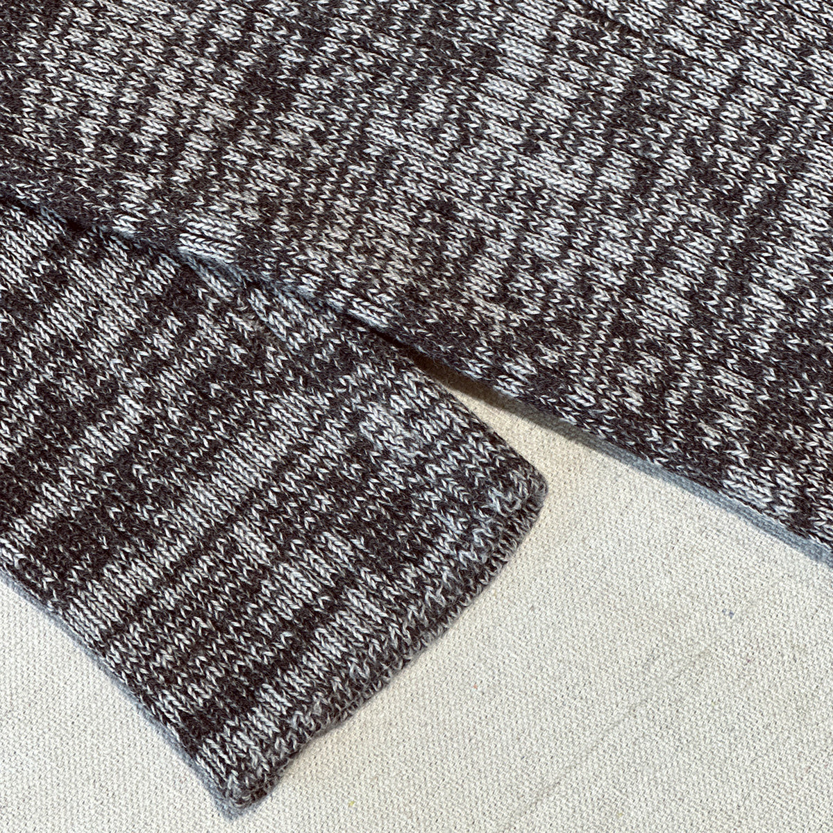 Harry Knitted Rib Leggings - 100% Extra Fine Merino - Charcoal Marl