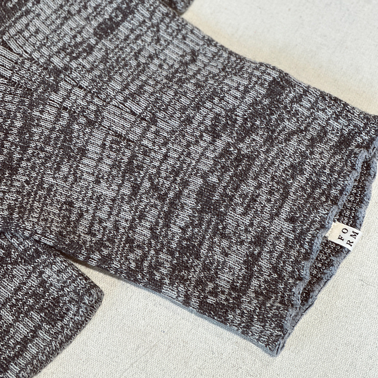 Harry Knitted Rib Leggings - 100% Extra Fine Merino - Charcoal Marl