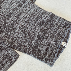 Harry Knitted Rib Leggings - 100% Extra Fine Merino - Charcoal Marl