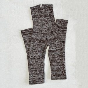 Harry Knitted Rib Leggings - 100% Extra Fine Merino - Charcoal Marl