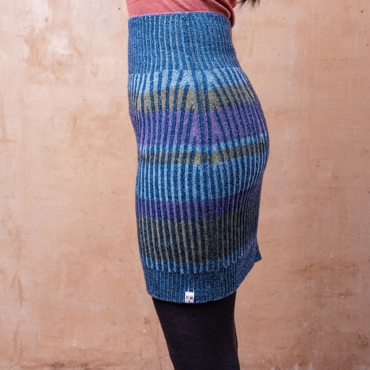 Mia Rib Knit Bellywarmer Skirt - 100% Plant Dyed Merino - Mini