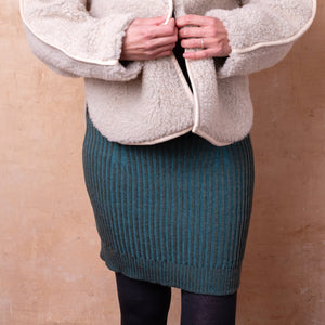 Mia Rib Knit Bellywarmer Skirt - Mini - 100% Extrafine Merino