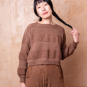 Moss Crop Jumper - 100% Wool - Chestnut