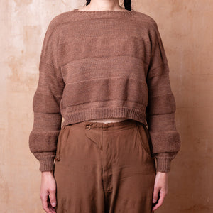 Moss Crop Jumper - 100% Wool - Chestnut
