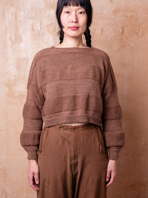 Moss Crop Jumper - 100% Wool - Chestnut