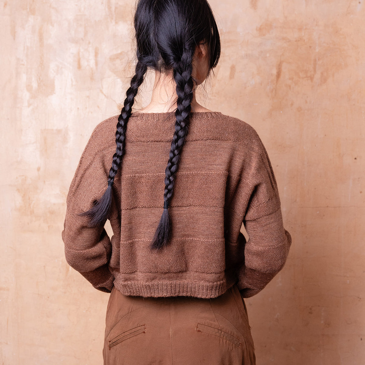 Moss Crop Jumper - 100% Wool - Chestnut