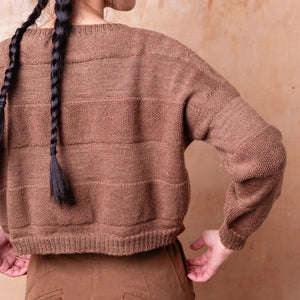 Moss Crop Jumper - 100% Wool - Chestnut