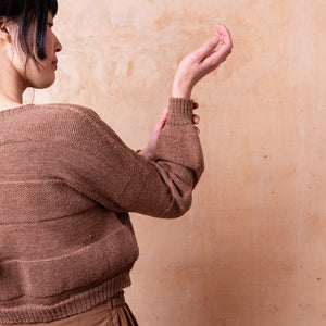 Moss Crop Jumper - 100% Wool - Chestnut