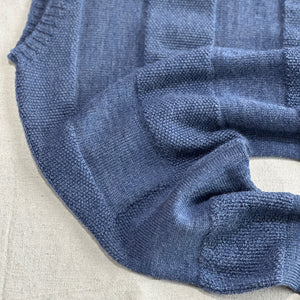 Moss Jumper - Pure New Wool - Blue Melange