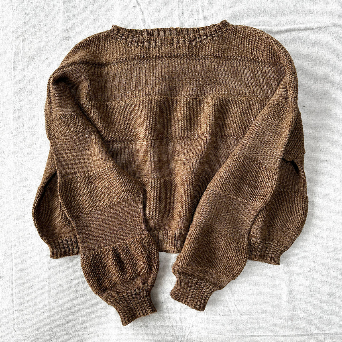 Moss Crop Jumper - 100% Wool - Chestnut
