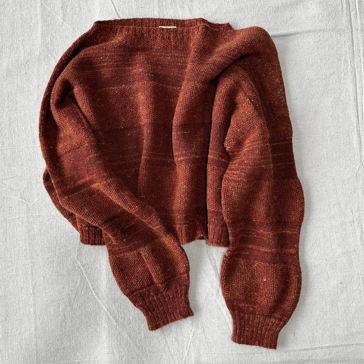 Moss Tweed Crop Jumper - Alpaca/Merino - Autumn *Pre-Order