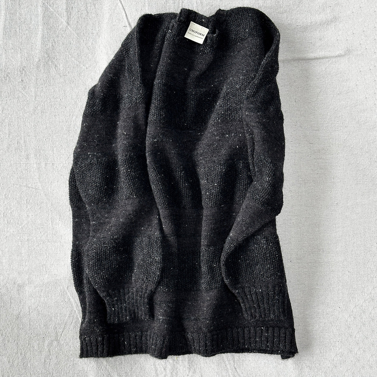 Moss Tweed Jumper - Alpaca/Merino - Basalt *Pre-Order