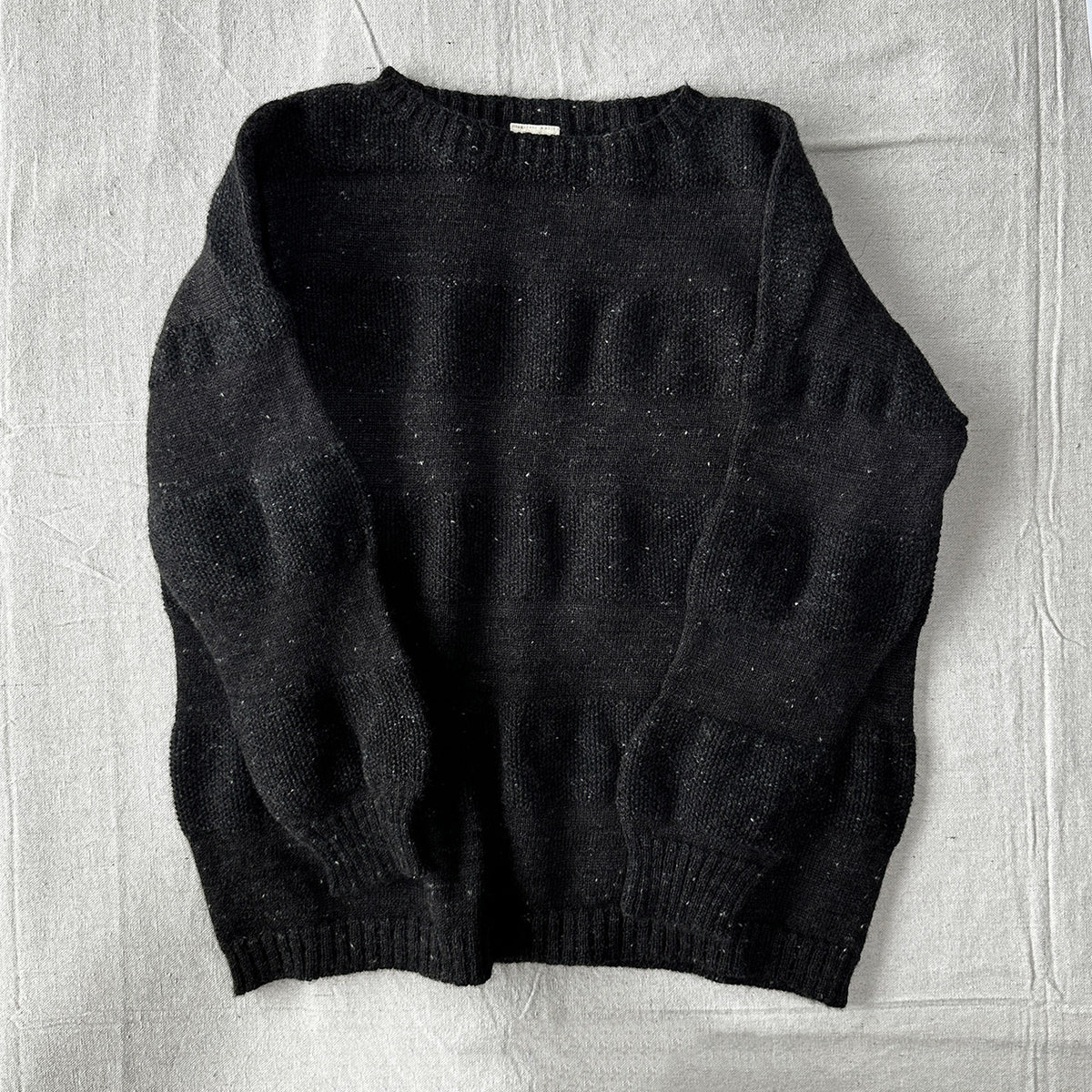 Moss Tweed Jumper - Alpaca/Merino - Basalt *Pre-Order