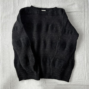 Moss Tweed Jumper - Alpaca/Merino - Basalt *Pre-Order