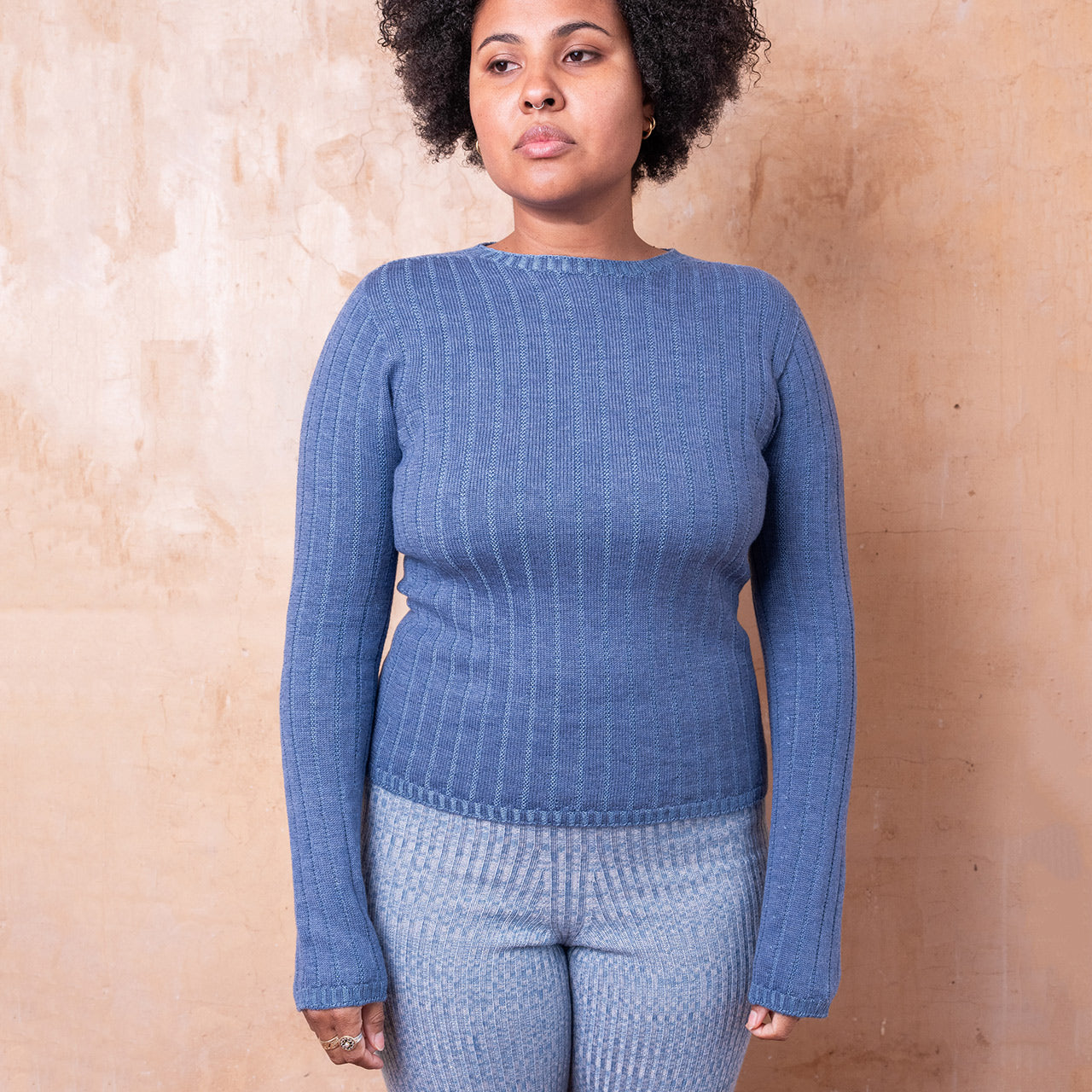 Nico Pullover - 100% Extra Fine Merino - Azure Blue