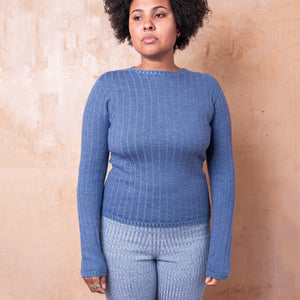 Nico Pullover - 100% Extra Fine Merino - Azure Blue