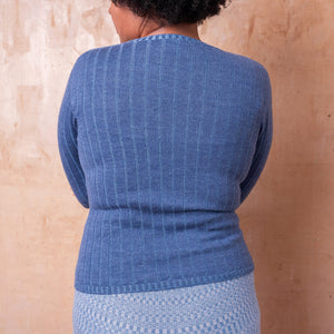 Nico Pullover - 100% Extra Fine Merino - Azure Blue