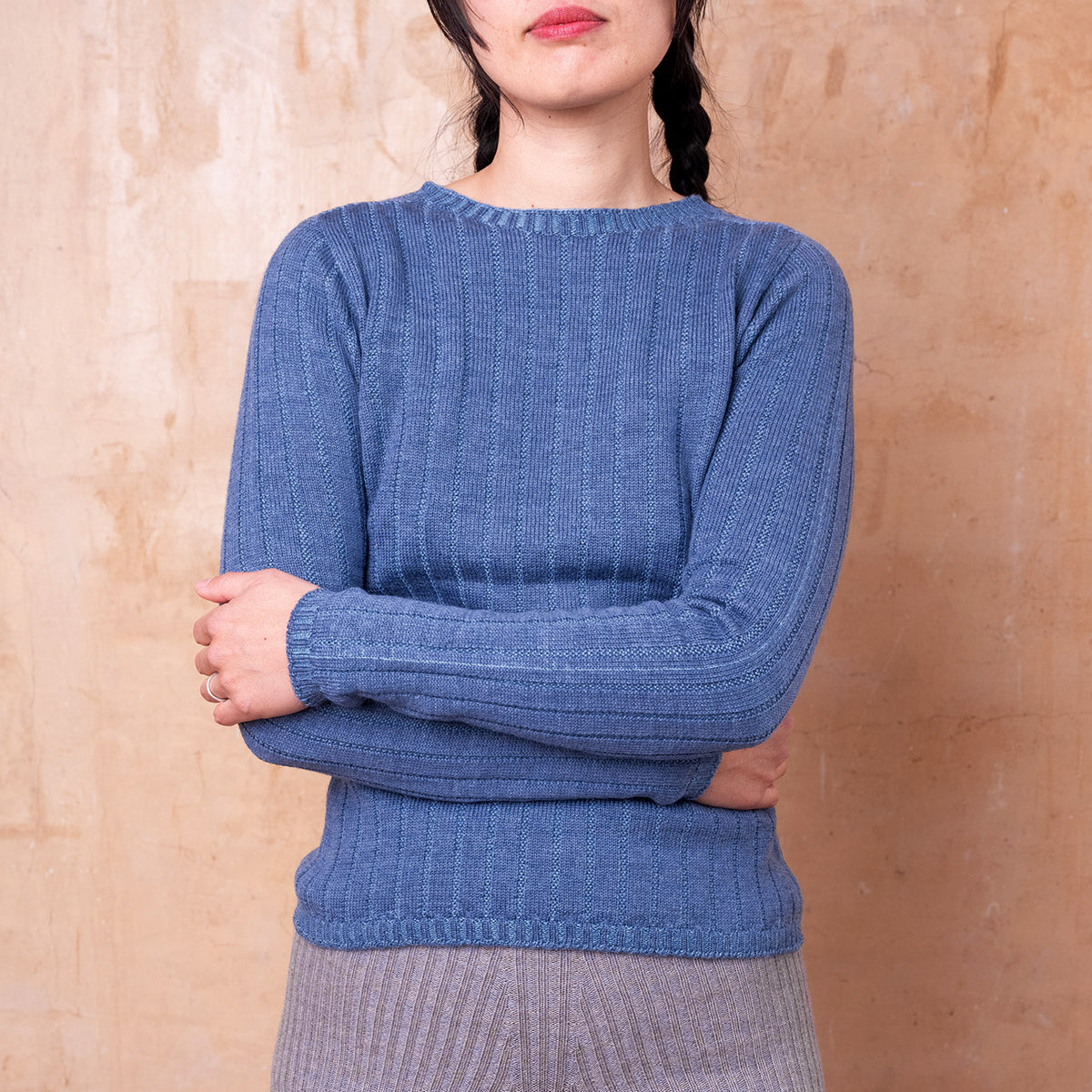 Nico Pullover - 100% Extra Fine Merino - Azure Blue