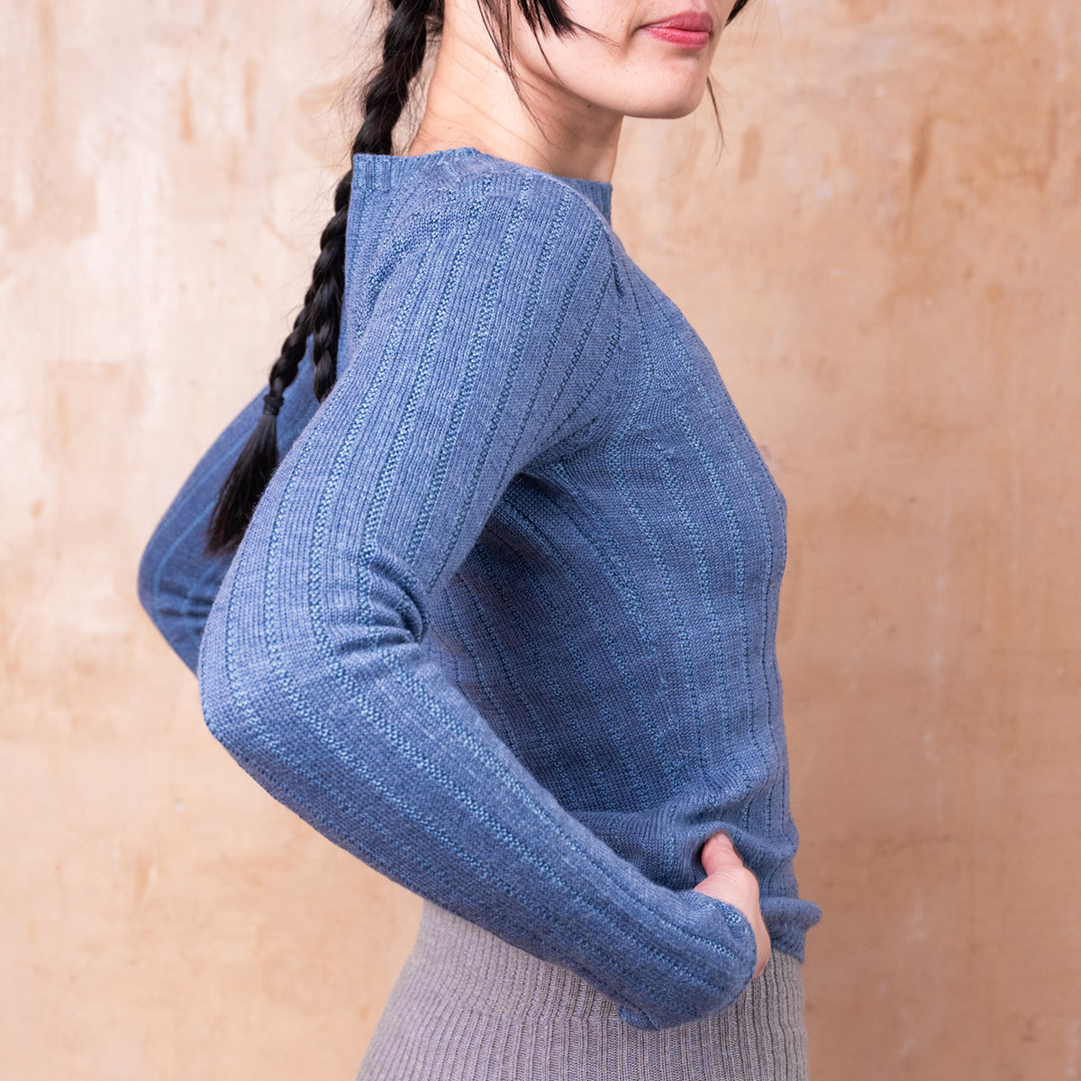 Nico Pullover - 100% Extra Fine Merino - Azure Blue