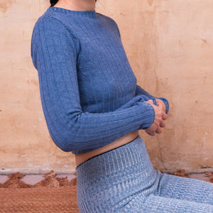 Nico Pullover - 100% Extra Fine Merino - Azure Blue