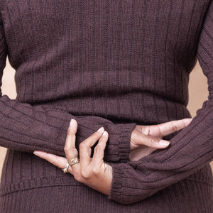 Nico Pullover - 100% Extra Fine Merino - Dark Chocolate *Pre-Order