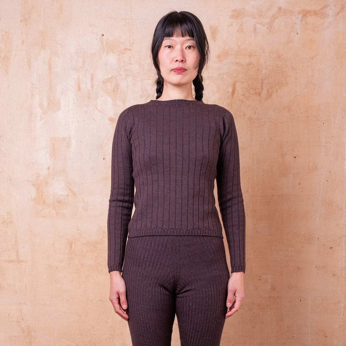 Nico Pullover - 100% Extra Fine Merino - Dark Chocolate *Pre-Order