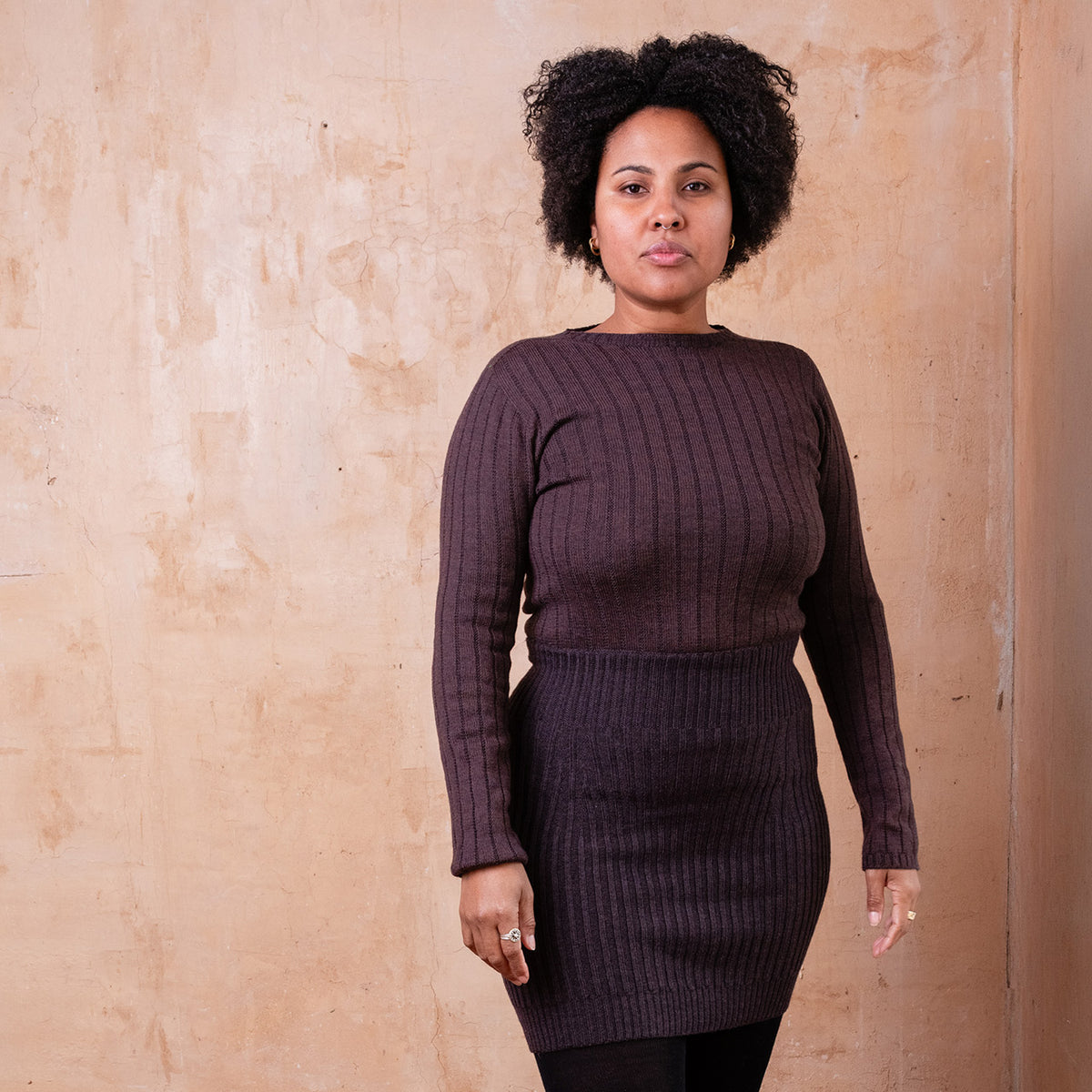 Nico Pullover - 100% Extra Fine Merino - Dark Chocolate *Pre-Order