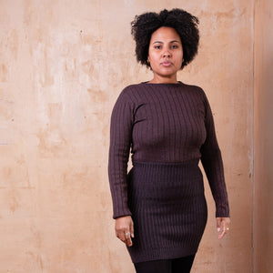 Nico Pullover - 100% Extra Fine Merino - Dark Chocolate *Pre-Order