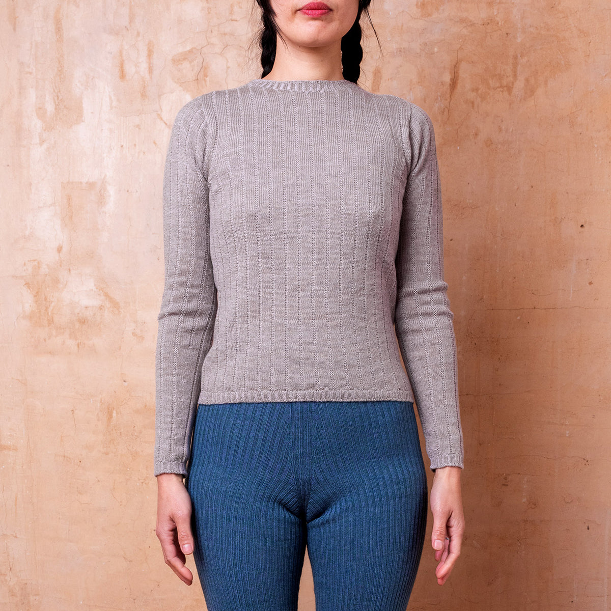 Nico Pullover - 100% Extra Fine Merino - Warm Grey