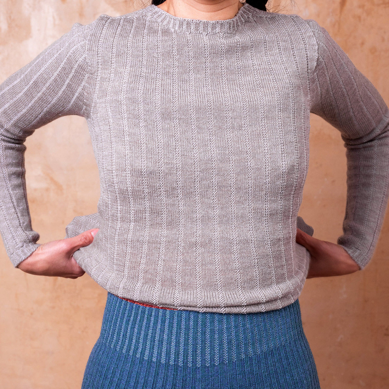 Nico Pullover - 100% Extra Fine Merino - Warm Grey