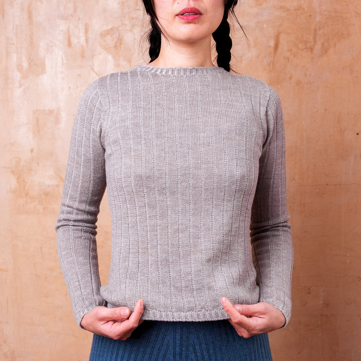 Nico Pullover - 100% Extra Fine Merino - Warm Grey