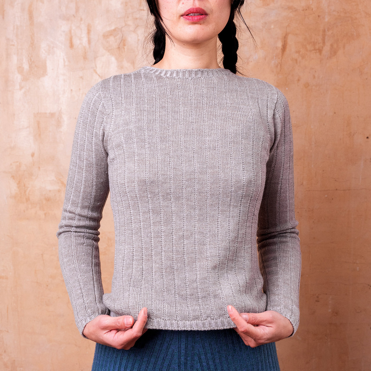 Nico Pullover - 100% Extra Fine Merino - Warm Grey