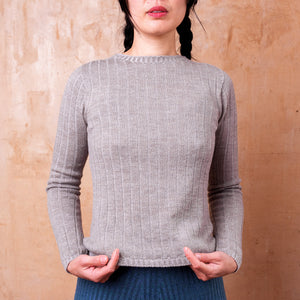 Nico Pullover - 100% Extra Fine Merino - Warm Grey