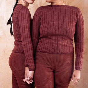 Nico Pullover - 100% Extra Fine Merino - Marsala *Pre-Order