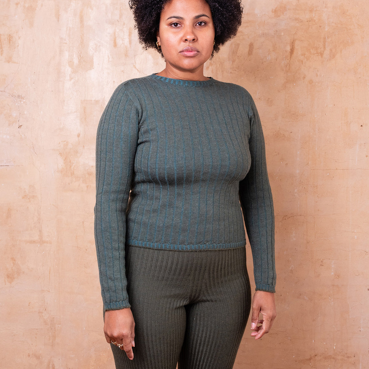 Nico Pullover - 100% Extra Fine Merino - Olive