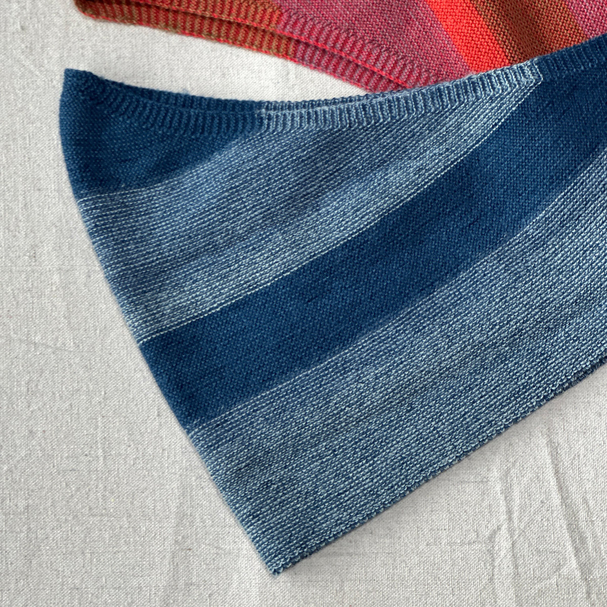 Triangle Knit Scarf - 100% Organic Plant Dyed GOTS Merino